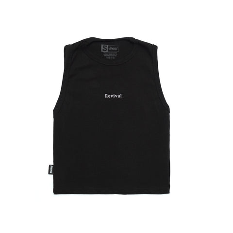 Blusa - Ribbed Tank Top ( Negro )