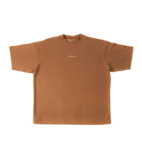 Camiseta - Small Text Boxy Tee  ( Bronce )