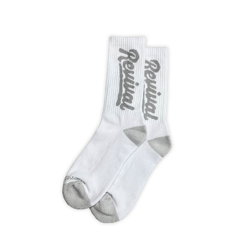 Medias -  Script Socks ( Blanco )