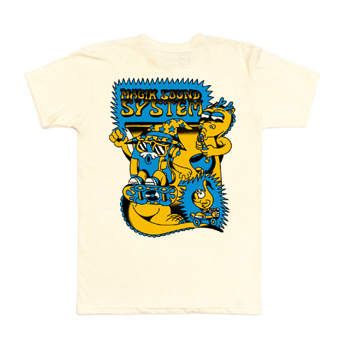 Camiseta - Magik Sound System Tee ( Twistin Bones Collab ) (Blanco hueso)
